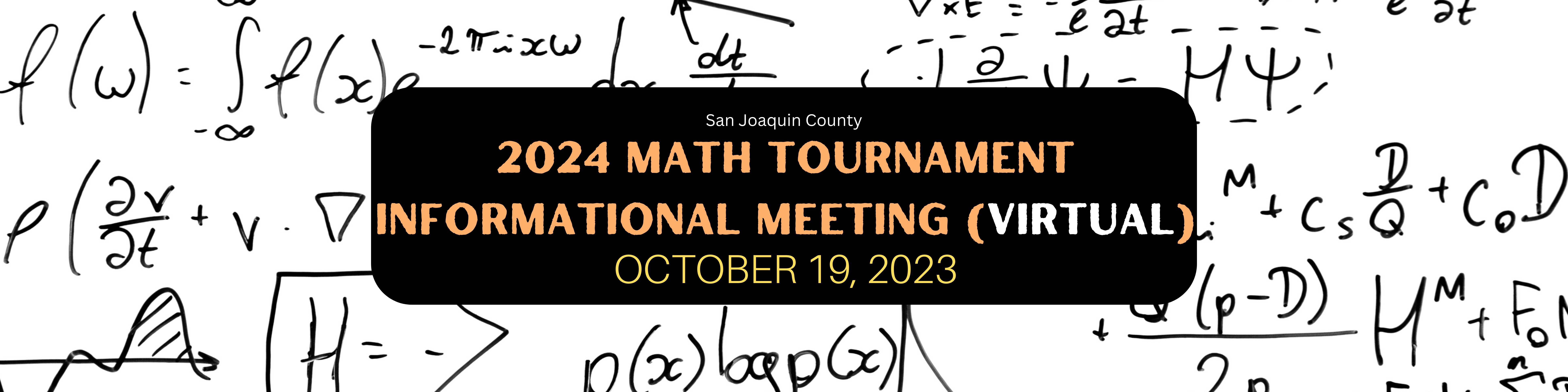 2024 Math Tournament Informational (Virtual) Meeting