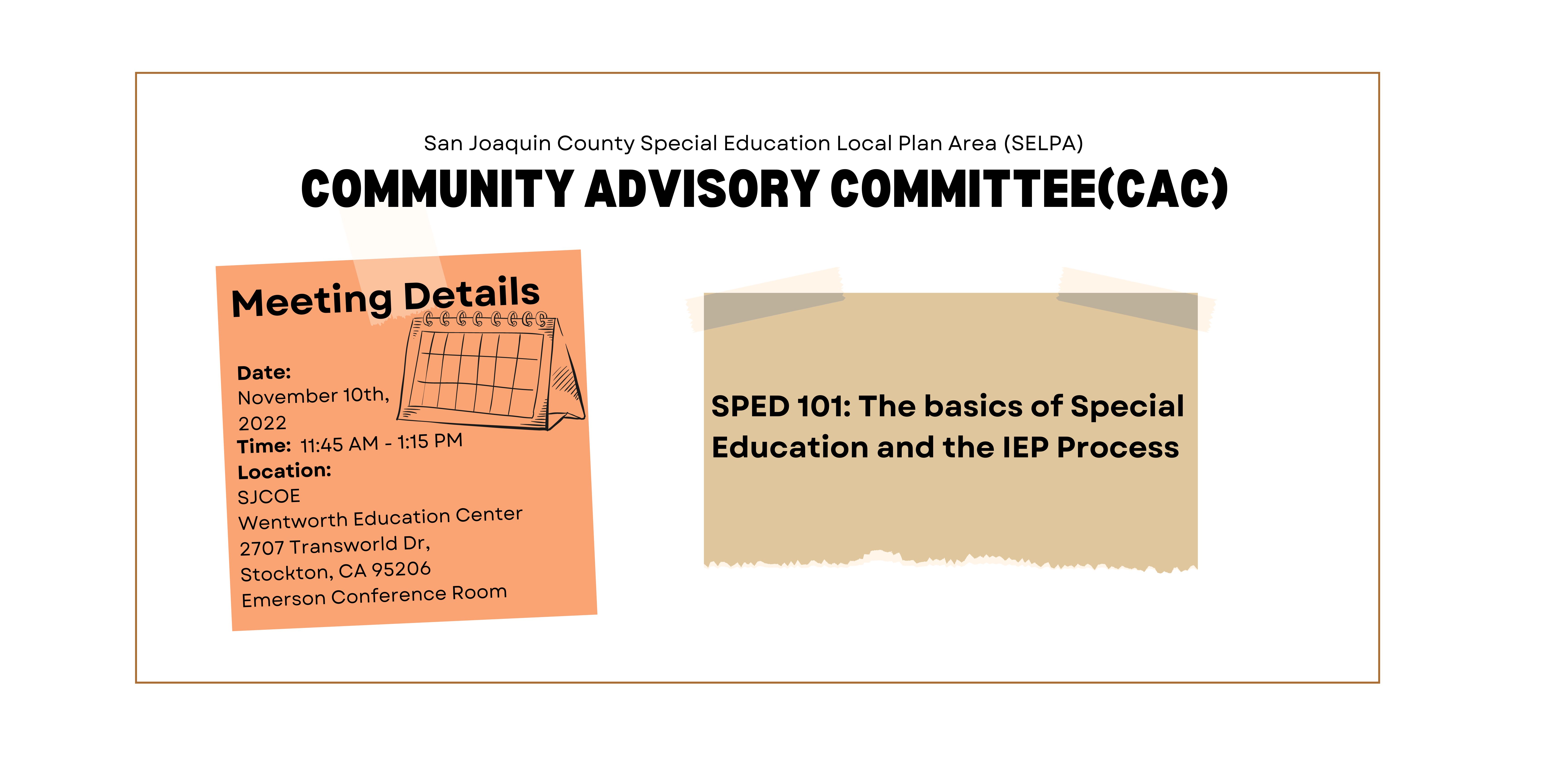 Community Advisory Committee (CAC) Meeting
